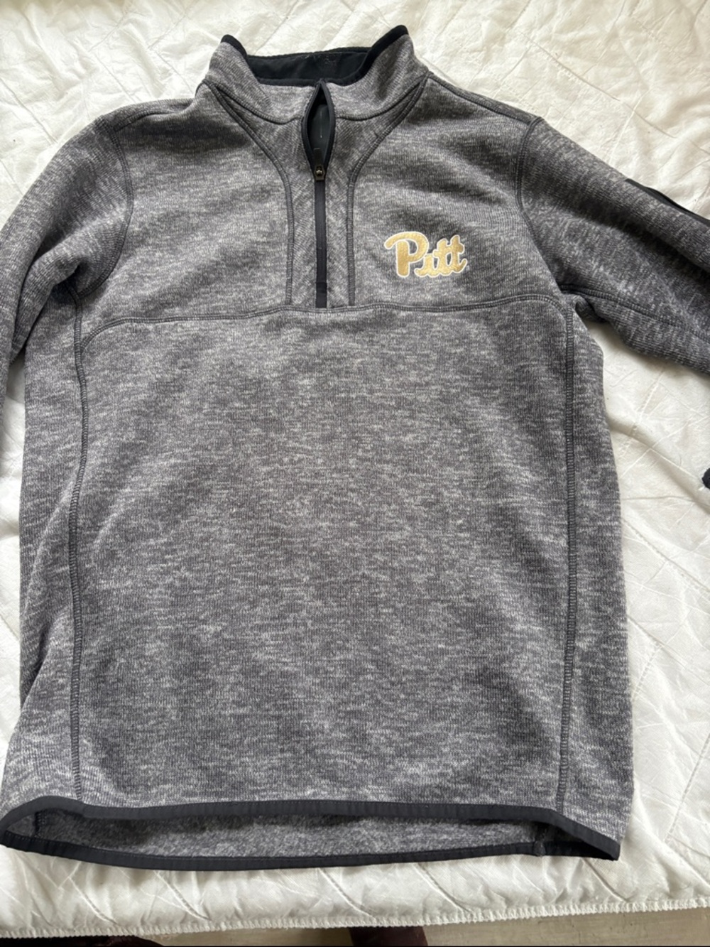 PITT- Grey Quarter-Zip Men's Sweater